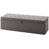 Storage Ottoman, Upholstered Velvet End of Bed Bench, Button Tufted Storage Bench for Bedroom, Living Room, Grey