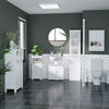 Bathroom Wall Cabinet, Medicine Cabinet, Over Toilet Storage Cabinet with Shelf and Drawers for Hallway, Living Room, White