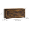 Storage Trunk with 2 Safety Hinges, Modern Entryway Bench with Side Handles, Storage Chest for Living Room, Rustic Brown