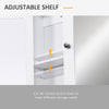 Medicine Cabinet, Wall-Mounted Bathroom Mirror Cabinet with Double Doors, Open Shelf, and Adjustable Shelf, Modern Bathroom Wall Cabinet, White