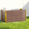 Set of 2 Galvanized Metal Planters for Outdoor Plants, 4' x 2' x 2' Raised Garden Bed, Distressed Dark Brown