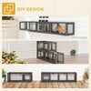 Cat Tunnel, Outdoor Cat Enclosure with Combinable Design, 8 Doors, 98