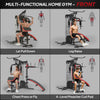 Soozier Multi Home Gym Equipment, Workout Station with Sit up Bench, Push up Stand, Dip Station, 99lbs Weights
