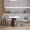 Upholstered Dining Chairs Set of 4, Velvet Accent Chair with Back and Wood-grain Steel Leg for Kitchen