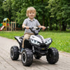 Kids 4 Wheeler Quad with Music, Headlights, High & Low Speed, Kids ATV for 3-5 Years Old Boys & Girl, White