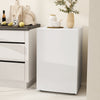 4.5 Cu Ft Mini Fridge with Freezer, Wheels, Single Door Refrigerator, Adjustable Thermostat, Reversible Door, White