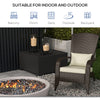 Patio Wicker Adirondack Chair, Outdoor Rattan Muskoka Chair with Cushions for Patio, Garden, Backyard Khaki