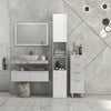 Tall Bathroom Cabinet, High Gloss Storage Cabinet with Doors and Adjustable Shelves, 11.8