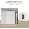 3-panel Wall Partition Farmhouse Room Separator with Foldable Design Wooden Frame 5.6FT, White