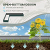 Galvanized Raised Garden Bed Steel Planter Box w/ Rods for Vegetables Flowers Herbs, 82