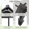 10' x 12' Hardtop Gazebo Canopy with Polycarbonate Roof, Aluminum Frame, Netting, Curtains and Ceiling Hook, Charcoal Grey