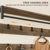 6-In-1 Hall Tree with Shoe Storage, Coat Rack Shoe Storage with 10 Hooks, 2 Fabric Drawers, Rustic Brown