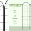 2 Pcs Garden Trellis for Climbing Plants, Outdoor Metal Trellis Plant Support Trellises for Patio, Lawn, Backyard