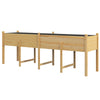 Wooden Raised Garden Bed Planter, Large Elevated Planter Box with Legs, Bed Liner and Drain Holes, 7.4' x 1.8' x 2.6'