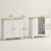 Bathroom Sink Vanity Unit, Under Sink Bathroom Cabinet with U-Shape Design and Adjustable Shelf, White