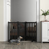 3-Panel Foldable Dog Gate with Feet for Medium Dogs and Below, Black