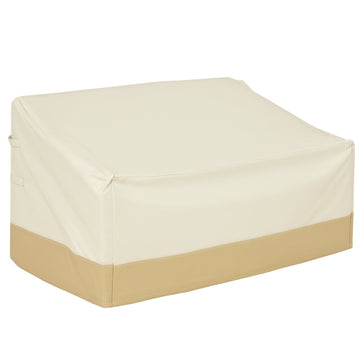 Patio Furniture Covers for 3-Seater Garden Bench, Waterproof 600D Heavy Duty Oxford Fabric Outdoor Sofa Cover, Windproof, Tear Resistant, Anti-UV, 59.8