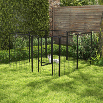 8 Panel Pet Playpen Play Yard Fence Home DIY Heavy-Duty Metal Foldable Indoor Outdoor 39