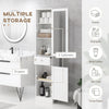 Tall Bathroom Cabinet, Bathroom Storage Cabinet with Drawers, 2 Doors and Adjustable Shelves, White