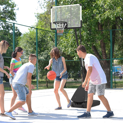 Soozier Basketball Hoop Outdoor, 4.9-10ft Portable Basketball Goal with 44