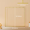Wedding Arch Backdrop Stand, Square Wedding Arch with U-shaped Stakes, 6.6 FT Gold Metal Arch Frame