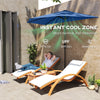 Half Outdoor Patio Umbrella with Solar LED Lights Half Umbrella with Crank 105.1