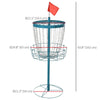 Soozier 24-Chain Portable Practice Basket for Disc Golf Target Stand Easy Assembly & Lightweight Basket w/ Carry Bag Navy Blue