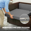 Patio Furniture Cushions Water-Repellent Outdoor Loveseat Cushion Removable Covers 23.6
