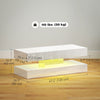 Coffee Table with Adjustable LED Lights, Modern Living Room Table with 2 Drawers, Open Shelf, Remote, High Gloss White