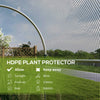 Galvanized Steel Crop Cage, Plant Protection Tent with Zippered Door, 4' x 12', Black