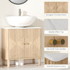 Floor Standing Bathroom Vanity, Bathroom Vanity Cabinet with Adjustable Shelf, Oak