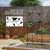 2 Pack Garden Trellis for Climbing Plants, Outdoor Metal Grid Panels with Birds and Leaves, for Roses, Vine Flower, Cucumber, Clematis, 59