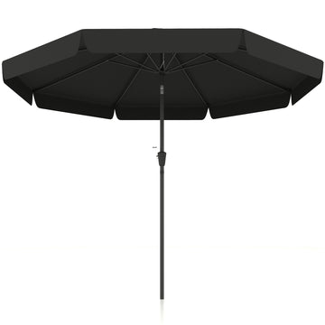 8.5 ft Outdoor Market Table Umbrella, Round Patio Umbrella with Tilt and Crank for Garden, Backyard, Deck, Black
