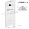 Tall Bathroom Storage Cabinet, Corner Cabinet with Doors, Linen Cabinet with Doors and 3-Tier Shelves, White