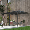 Outdoor Pergola with Adjustable Height, 14ft x 10ft Outdoor Hardtop Pergola Gazebo, Restaurants & Homes