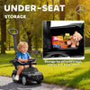 Qaba Licensed Mercedes-Benz Push Car for Toddlers, 2-in-1 Sliding Walking Car with Push Handle, Horn, Guardrail, Black
