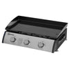 3 Burner Liquefied Gas Grill, Portable Tabletop BBQ Grill, for Camping, Picnic, Silver