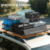 Universal Roof Rack Basket, 200lbs Steel Roof Rack Cargo Carrier with Wind Fairing, Side Rails, 43.5