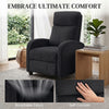 Corduroy Home Theater Seating, Push Back Recliner Chair with Padded Seat for Living Room, Black