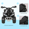 No Power Baby Ride on Toy for Toddler, Kids Ride on Car Foot to Floor Sliding 4 Wheels  with Music, Lightening, for 18-36 Months Black