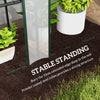 Lean-to Greenhouse with 3 Tier Shelves, Mini Greenhouse with 3 Roll-Up Doors for Indoor Outdoor, White