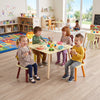 Kids Table and 4 Chairs Set for Art, Craft, Drawing and Snack Time, Playroom, Classroom, Nursery, Boys Girls 3-8, Yellow