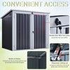 5ft x 3ft Outdoor Garbage Bin Storage Shed with Lockable Doors and Lid, Outside Storage Shed for Trash Can, Black