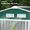 7' x 4' x 6' Garden Storage Shed Outdoor Patio Metal Tool Storage House w/ Foundation Kit and Double Doors