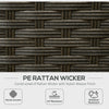 6 Pieces Outdoor Rattan Patio Furniture Set with Corner Sofa, Wood-Plastic Coffee Table, Light Grey
