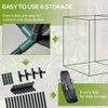 6.5 x 3.3ft Crop Cage, Garden Plant Protector with Single Zippered Door, Storage Bag and Ground Stakes, Black