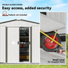 9.1'x6.4'x6.3' Garden Storage Shed w/ Foundation Kit Metal Tool Storage House w/ Double Doors, Silver