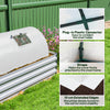 Portable Mini Greenhouse, Tunnel Growing Tent with 5 Mesh Windows and Steel Frame,10' x 3' x 2', White
