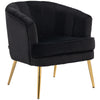 Fabric Armchair, Modern Accent Chair with Gold Metal Legs for Living Room, Bedroom, Home Office
