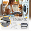 Pet Sofa Bed for Large Dogs with Removable Cushion, Washable Cover, Anti-slip Foot Pads, Grey